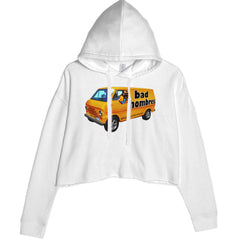 Bad Hombres Van West Chester Band Cropped Hoodie Sweatshirt White