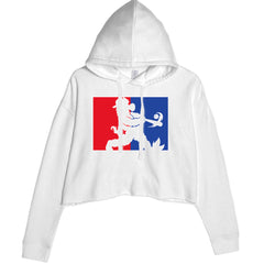 Batter Up Philly Baseball Phan Cropped Hoodie Sweatshirt White