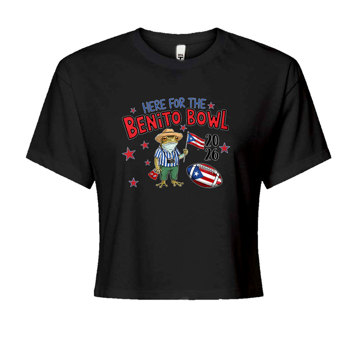 Frog Here for the Benito Bowl Football Cropped T-Shirt