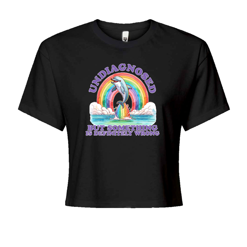 Undiagnosed But Something Is Definitely Wrong Cropped T-Shirt Black
