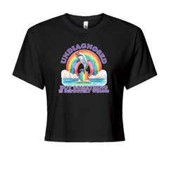 Undiagnosed But Something Is Definitely Wrong Cropped T-Shirt Black