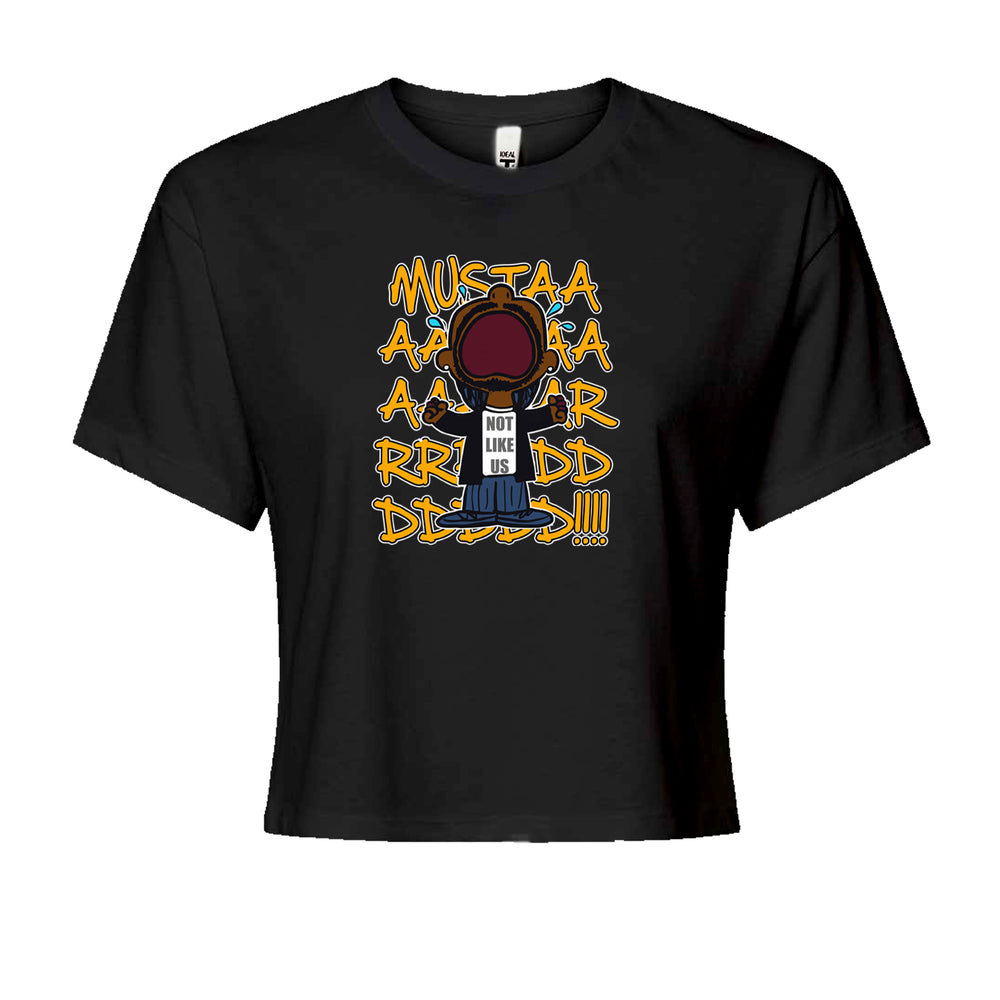 MUSTARD! Not Like Us Tv Off Cropped T-Shirt Black