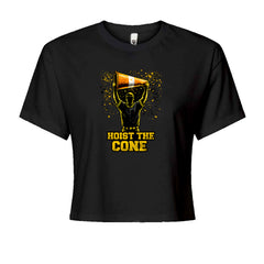 Hoist The Cone Pittsburgh Pride Cropped T-Shirt Black