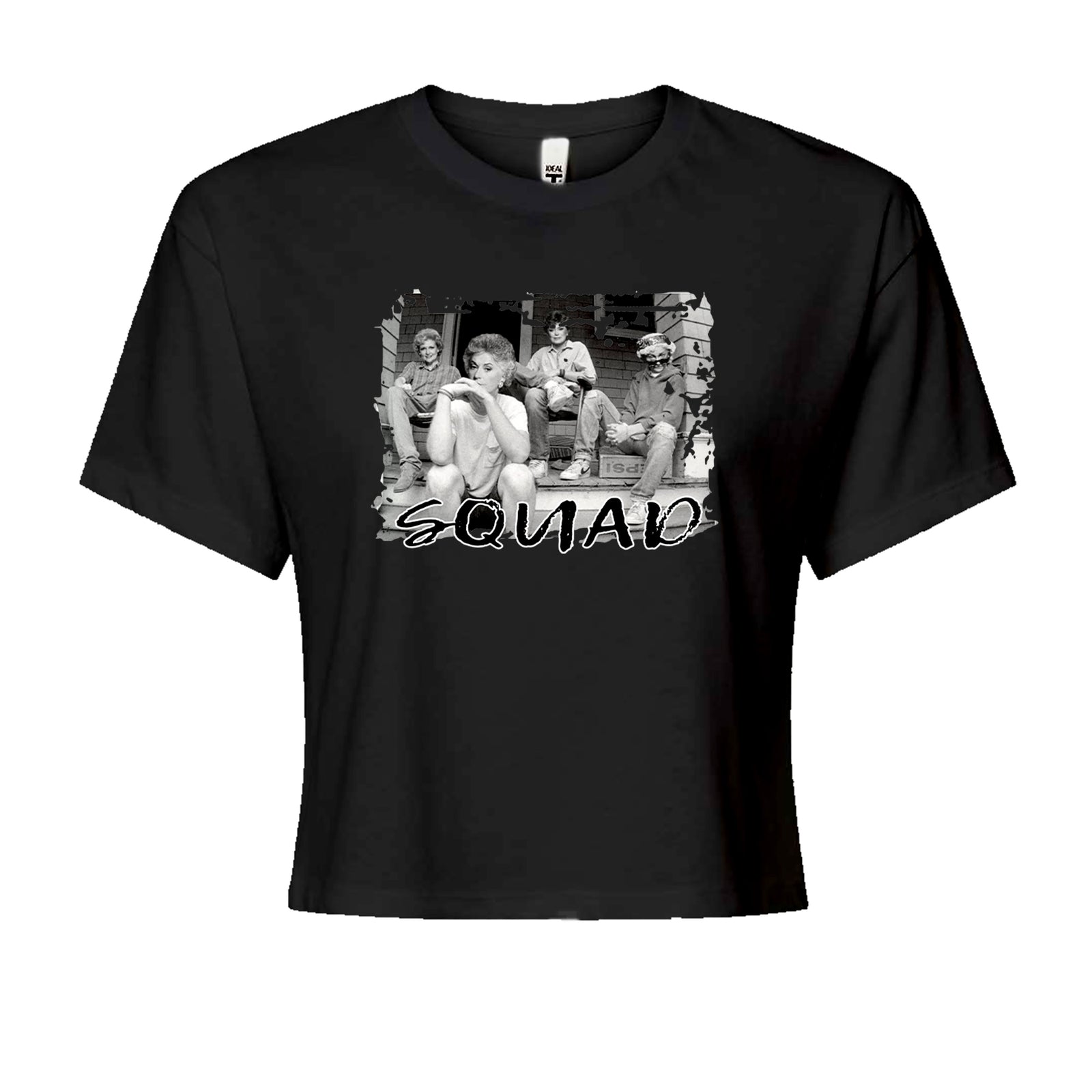 Squad Golden Girls Cropped T-Shirt Black