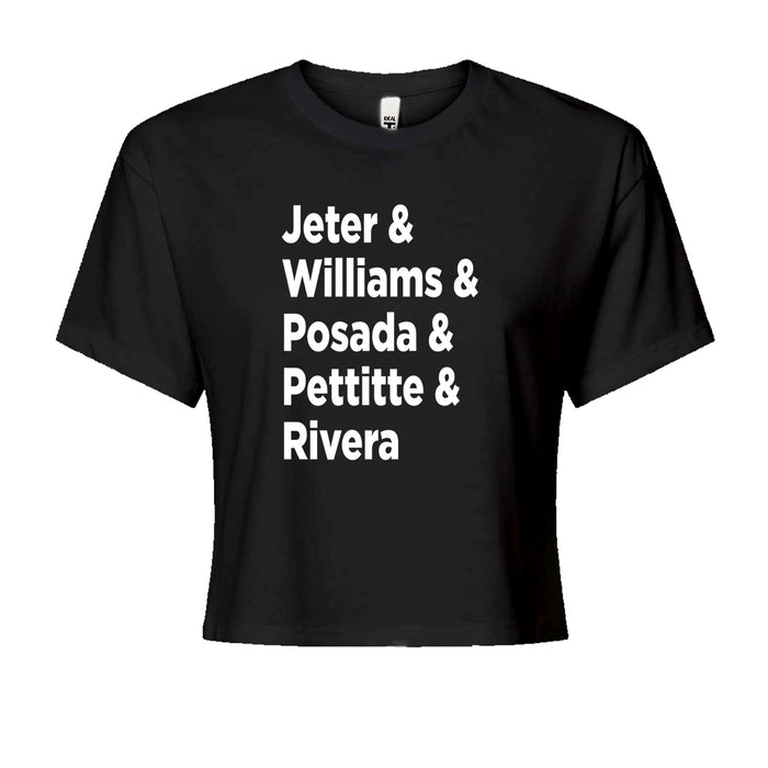 Jeter & Williams & Posada & Pettitte & Rivera Cropped T-Shirt