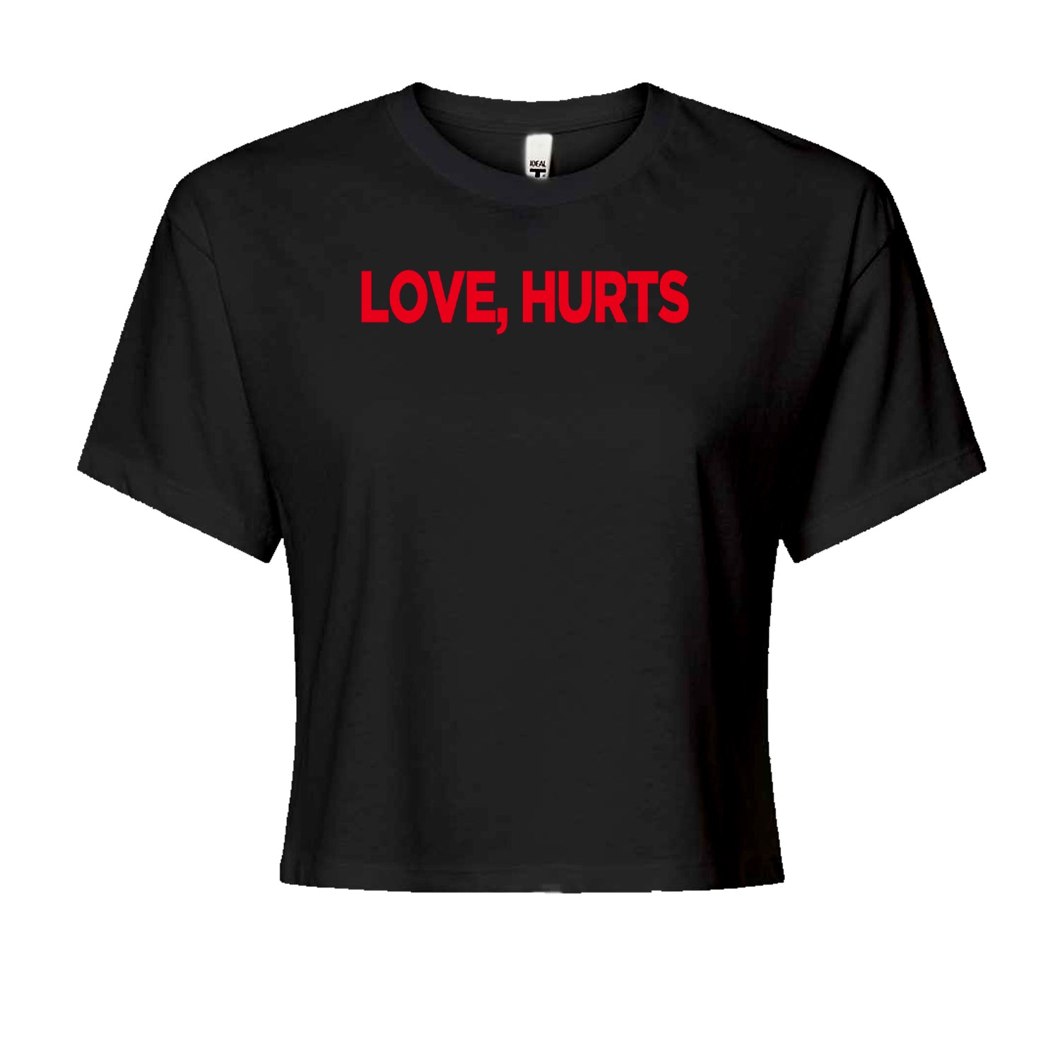 Love Hurts Cropped T-Shirt Black
