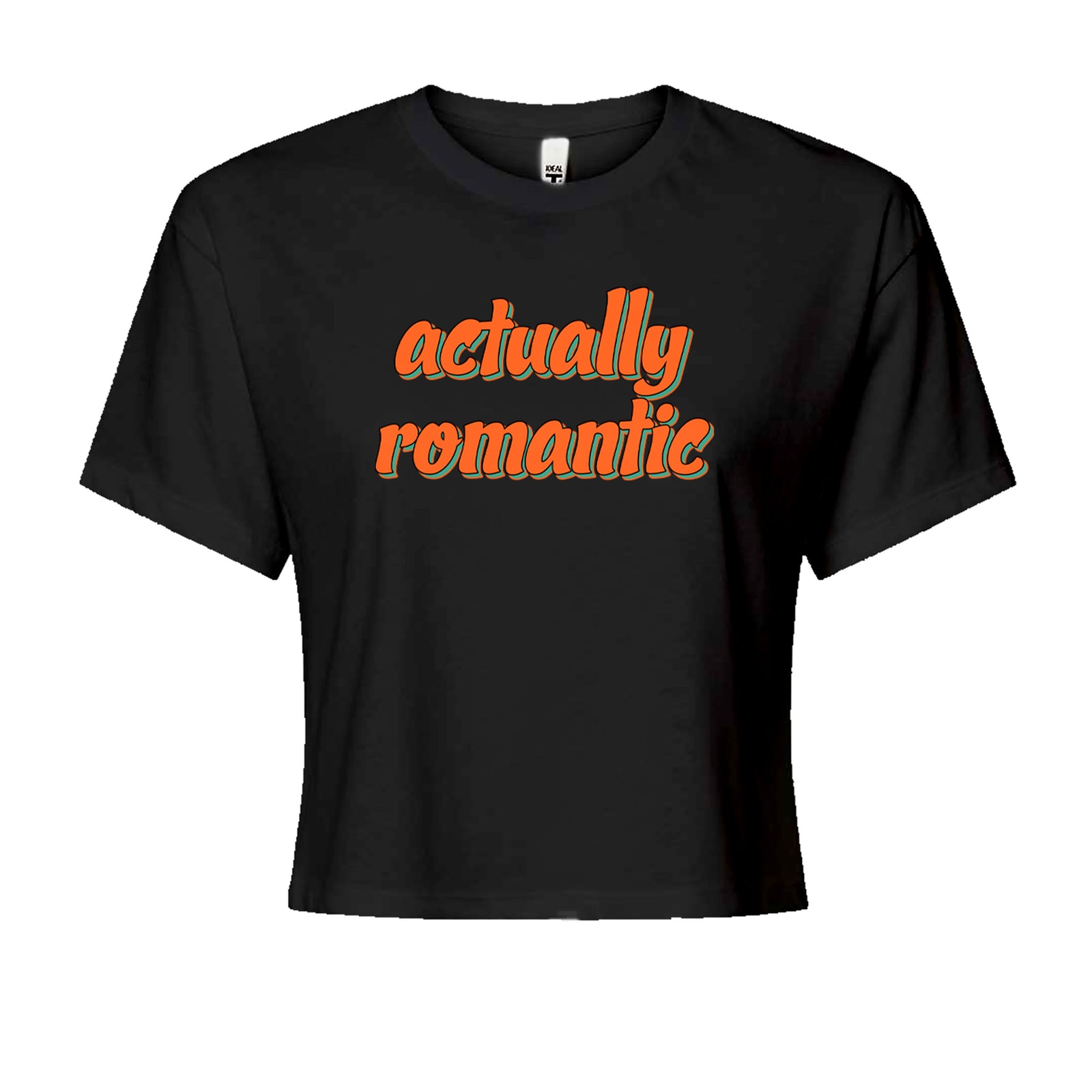 Actually Romantic Cropped T-Shirt Black