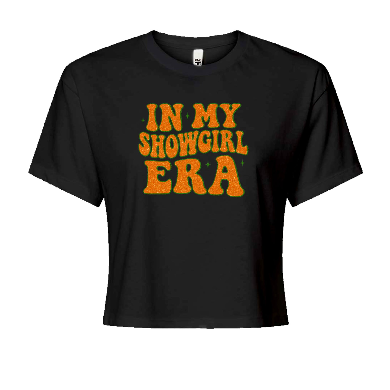 In My Showgirl Era Retro Cropped T-Shirt Light Blue