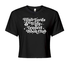 High Lords and Wingleaders Club Romantasy Cropped T-Shirt Black