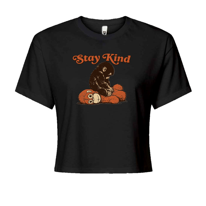 Punch Stay Kind Macaque Cropped T-Shirt