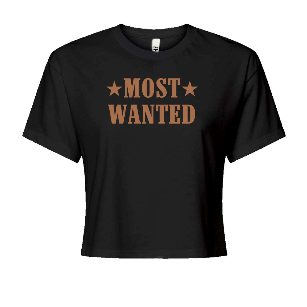 Most Wanted Cowboy Cropped T-Shirt Black