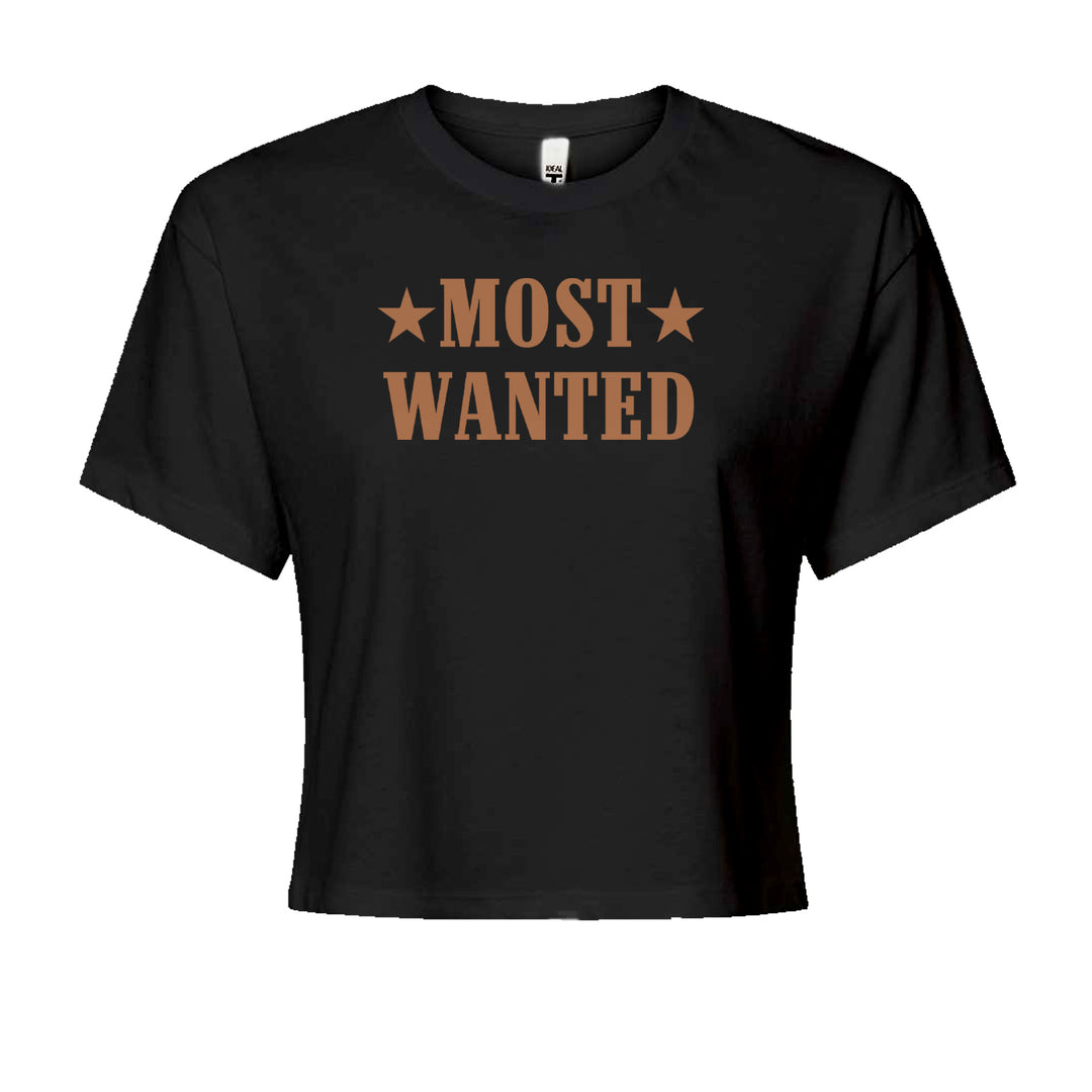 Most Wanted Cowboy Cropped T-Shirt Black