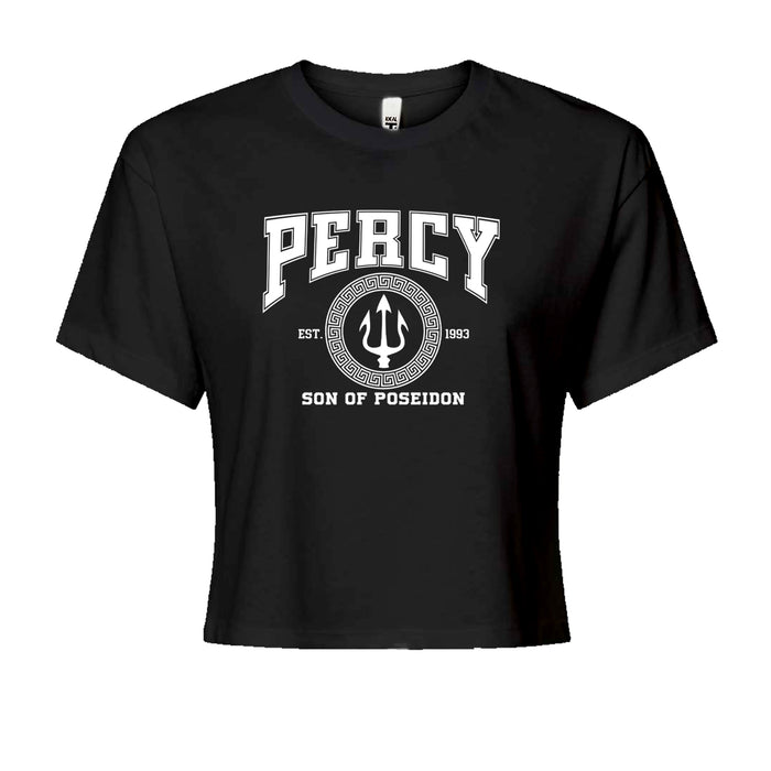 Percy Son Of Poseidon Sea God Cropped T-Shirt