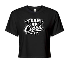 Team Ciara Scamanda Broken Heart Cropped T-Shirt Black