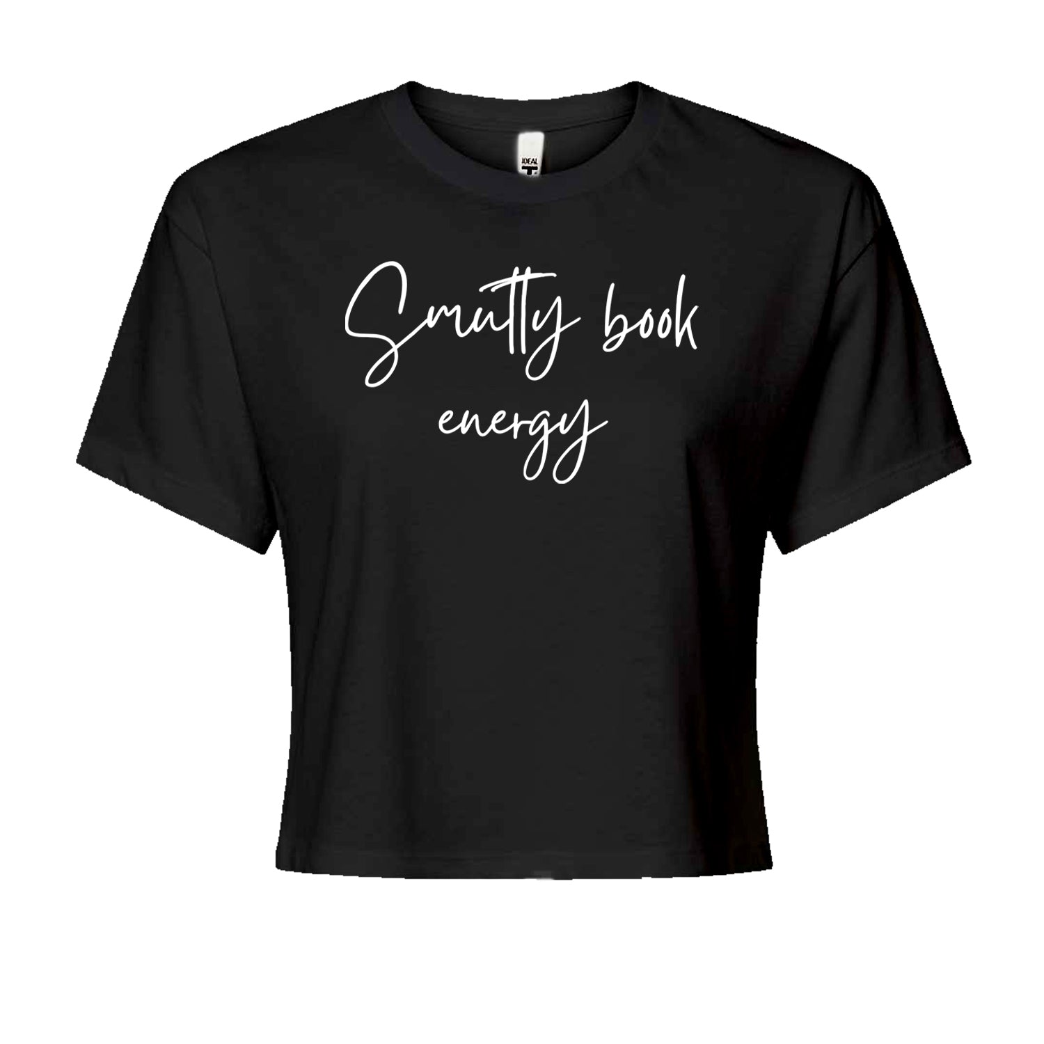 Smutty Book Energy Romantasy Cropped T-Shirt Black