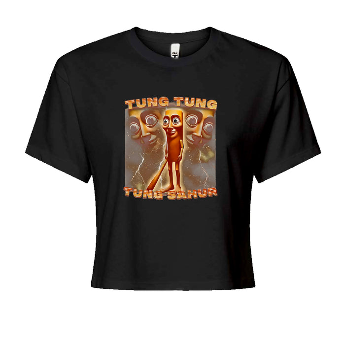 Tung Tung Tung Sahur Enforcer Cropped T-Shirt