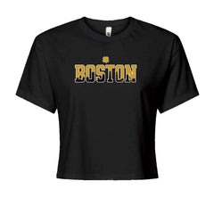 Boston City Pride Irish Cropped T-Shirt Black