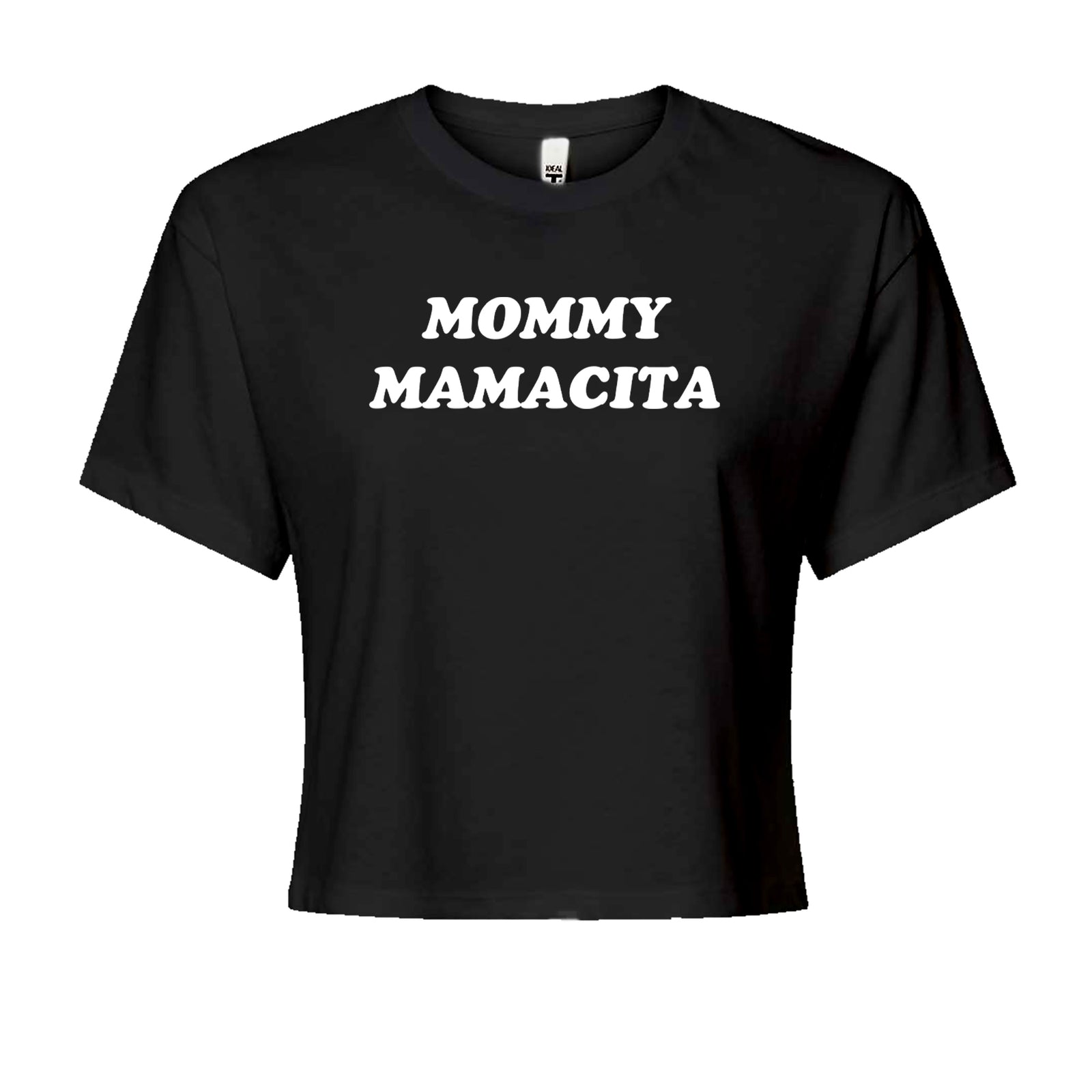 Mommy Mamacita Love Island Cropped T-Shirt Black