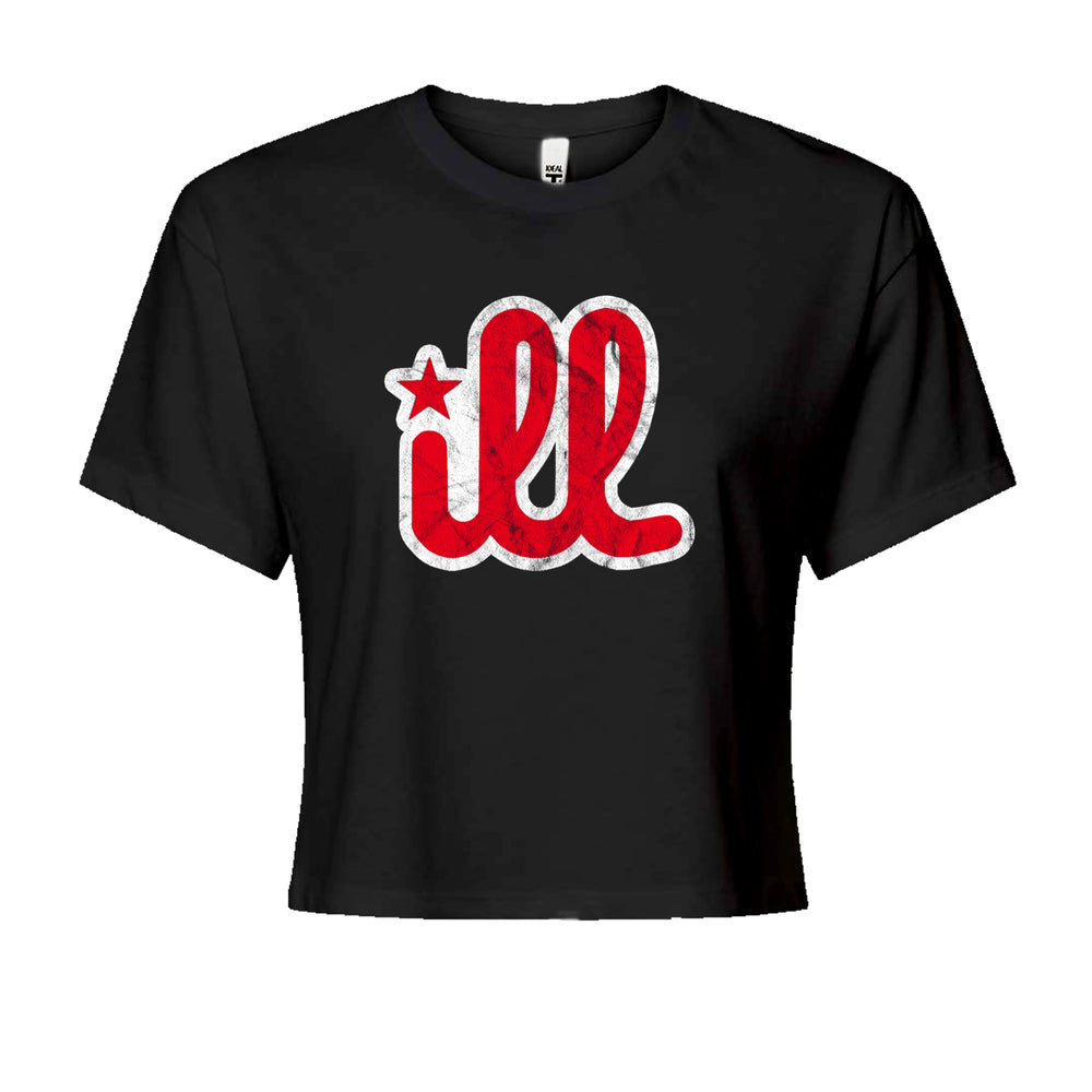 ILL Vintage It's A Philly Thing Cropped T-Shirt Black
