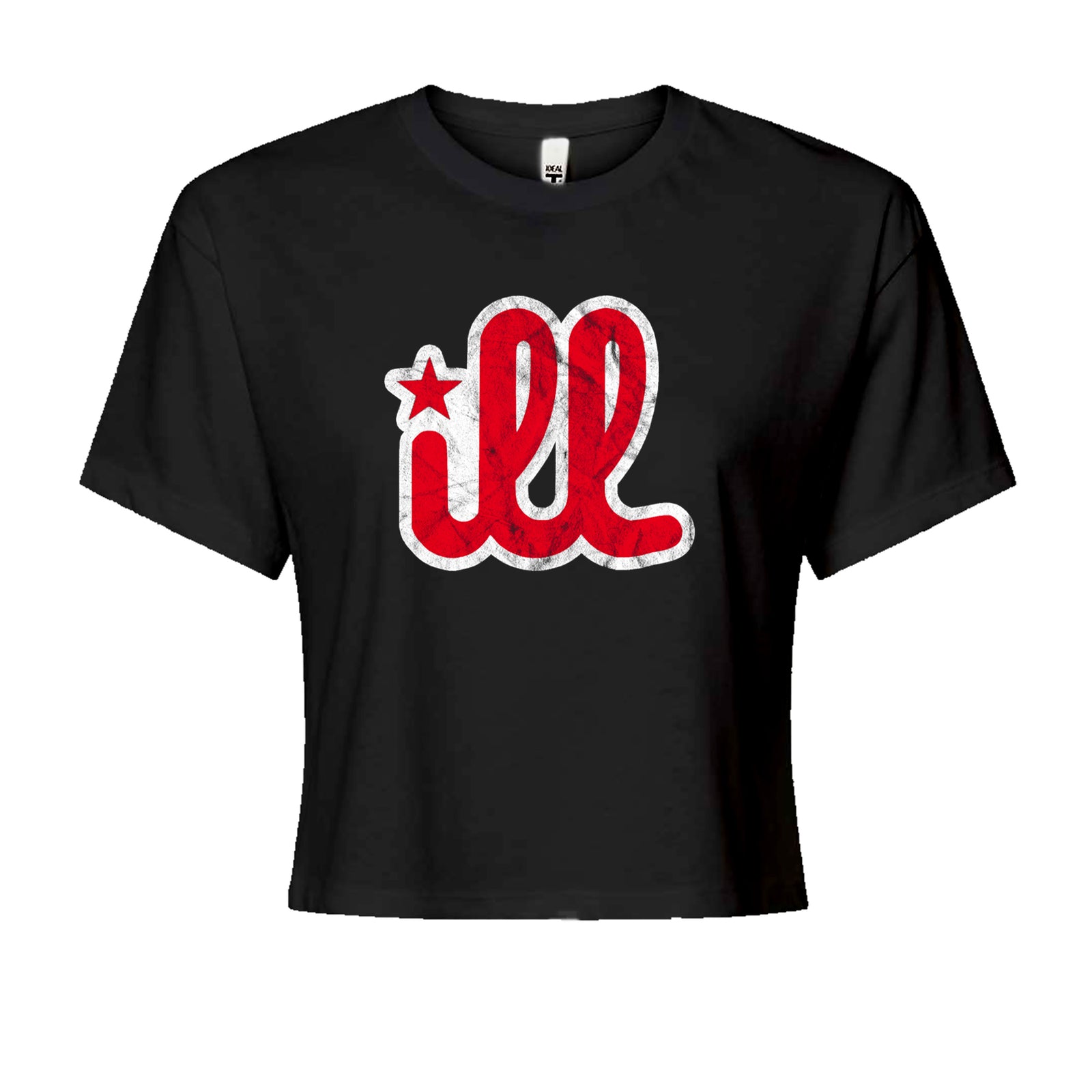 ILL Vintage It's A Philly Thing Cropped T-Shirt Light Blue