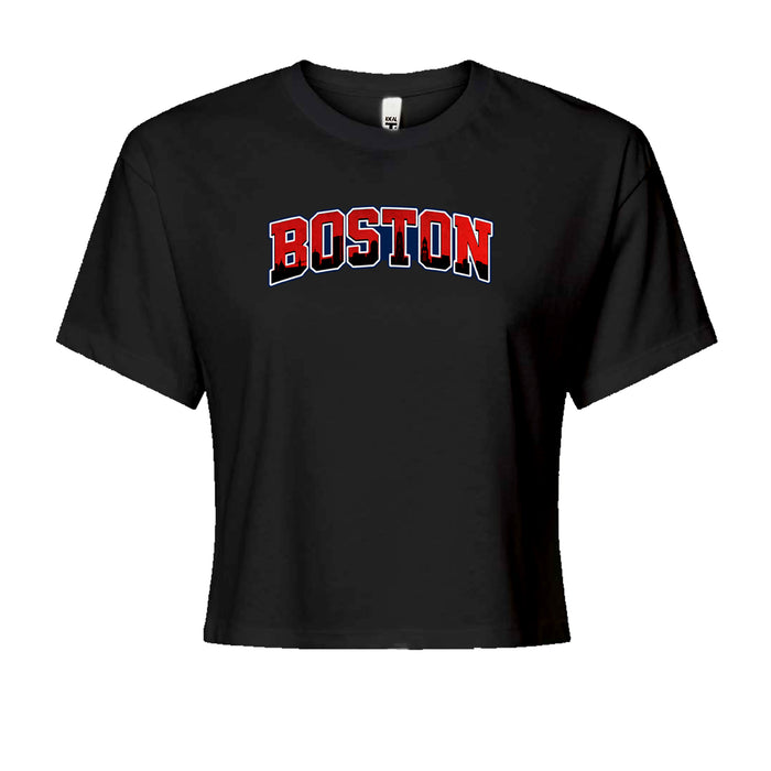 Boston City Pride Skyline Cropped T-Shirt