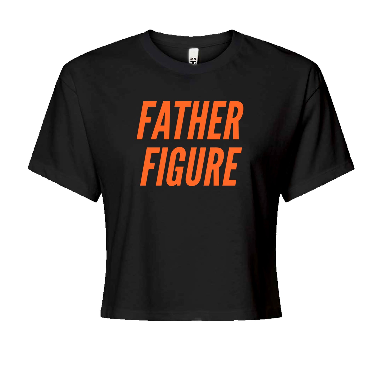 Father Figure Cropped T-Shirt Black