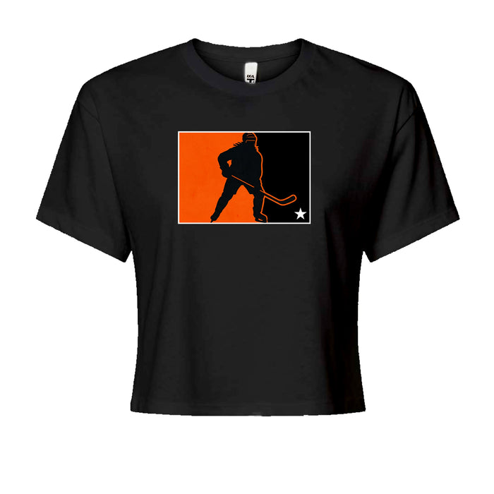 Hockey Enforcer Retro Vintage Cropped T-Shirt