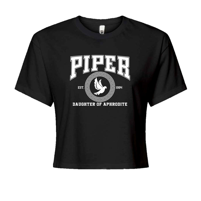 Piper Daughter of Aphrodite Rebel Heart Cropped T-Shirt