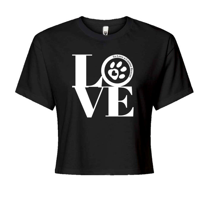 TLC LOVE Dog Rescue Cropped T-Shirt
