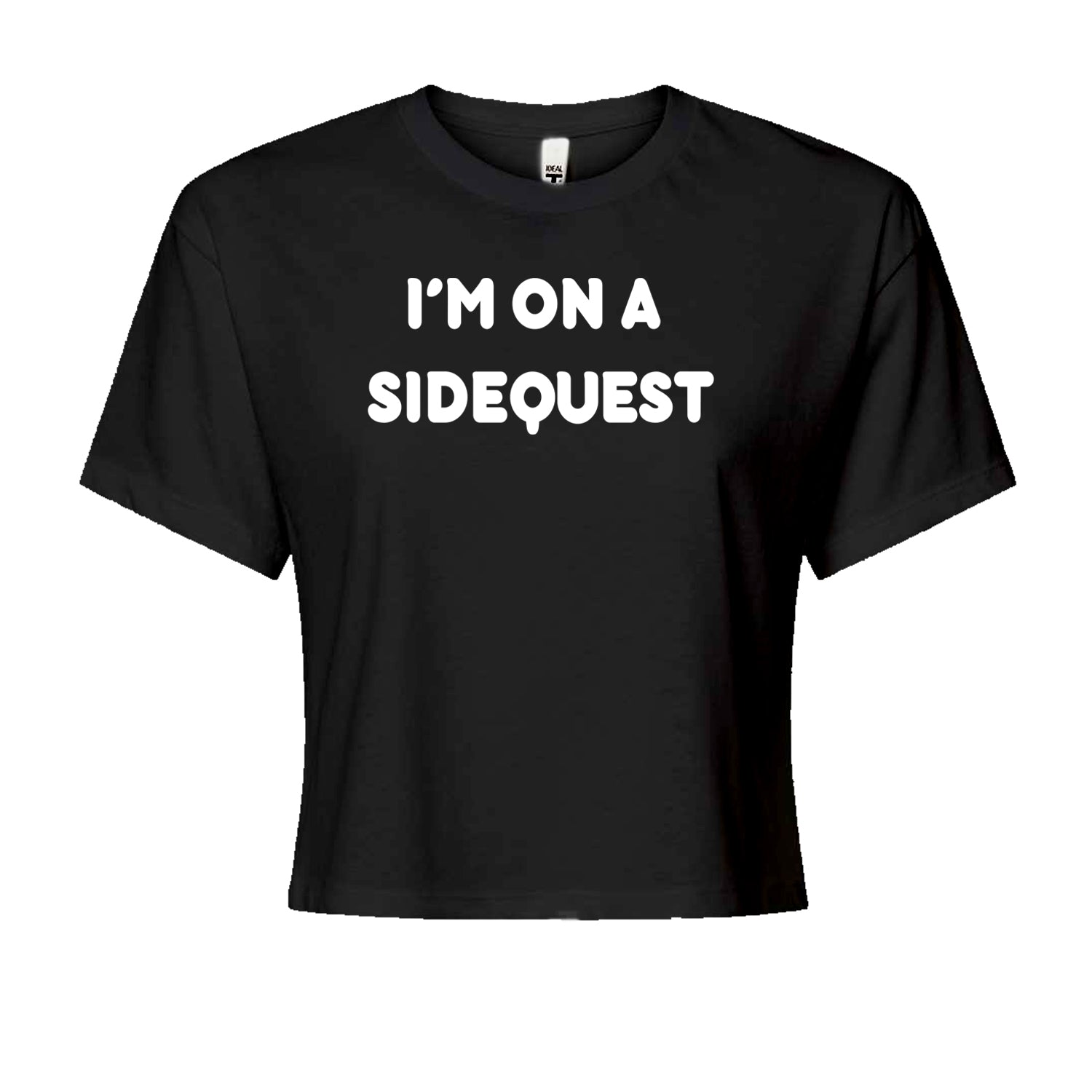 I'm On A Sidequest Festival Rave EDM Cropped T-Shirt Blue Clouds