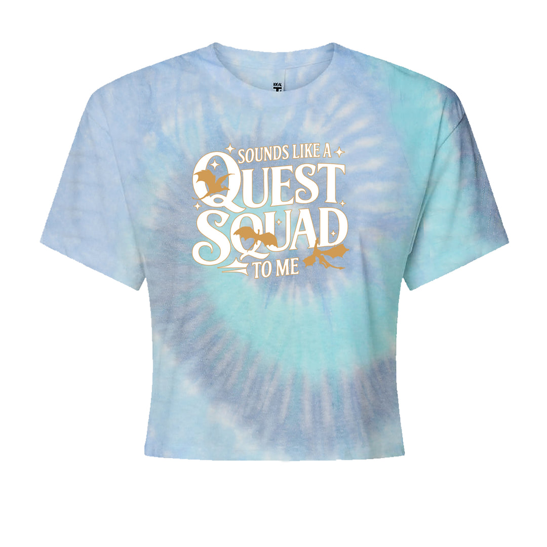 Sounds Like A Quest Squad To Me Empyrean Cropped T-Shirt Blue Clouds