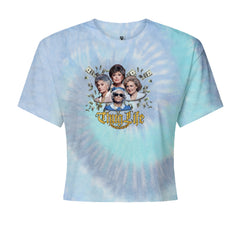 Golden Chain Thug Life Girls Cropped T-Shirt Blue Clouds