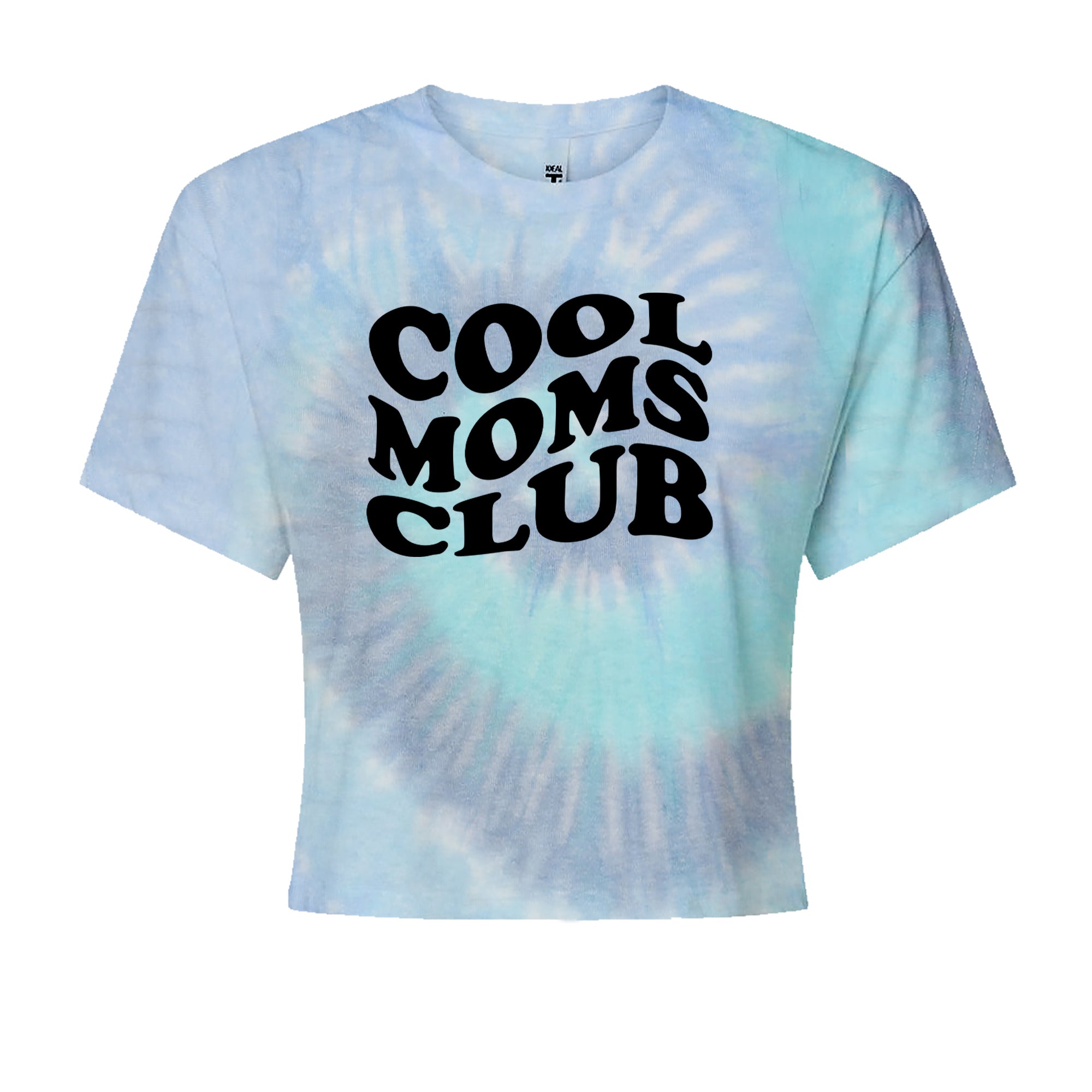 Cool Moms Club Mother Mama Cropped T-Shirt Blue Clouds