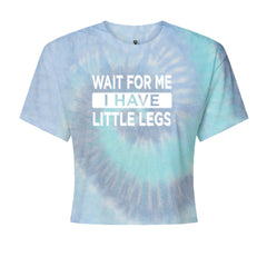 Wait For Me I Have Little Legs Funny Cropped T-Shirt Blue Clouds