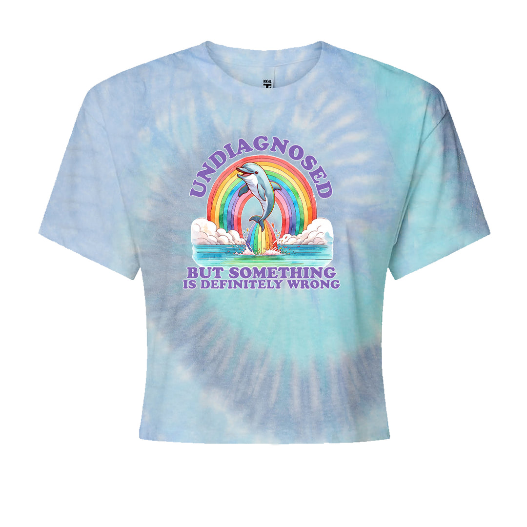 Undiagnosed But Something Is Definitely Wrong Cropped T-Shirt Blue Clouds