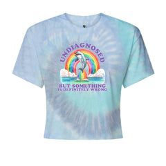 Undiagnosed But Something Is Definitely Wrong Cropped T-Shirt Blue Clouds