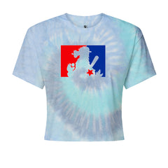 Philly Baseball Phan Cropped T-Shirt Blue Clouds