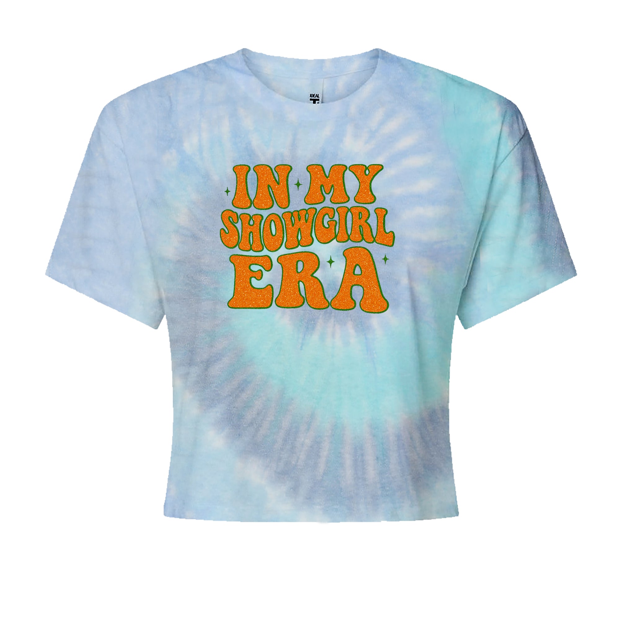 In My Showgirl Era Retro Cropped T-Shirt Blue Clouds