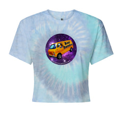 Bad Hombres Space West Chester Band Cropped T-Shirt Blue Clouds