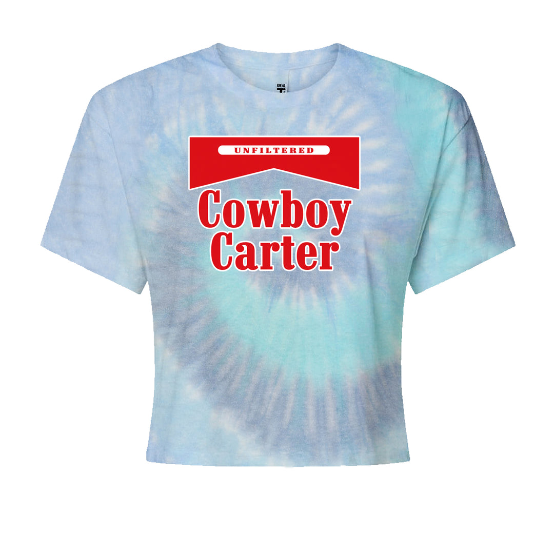 Cowboy Karter Country Act Two Cropped T-Shirt Blue Clouds