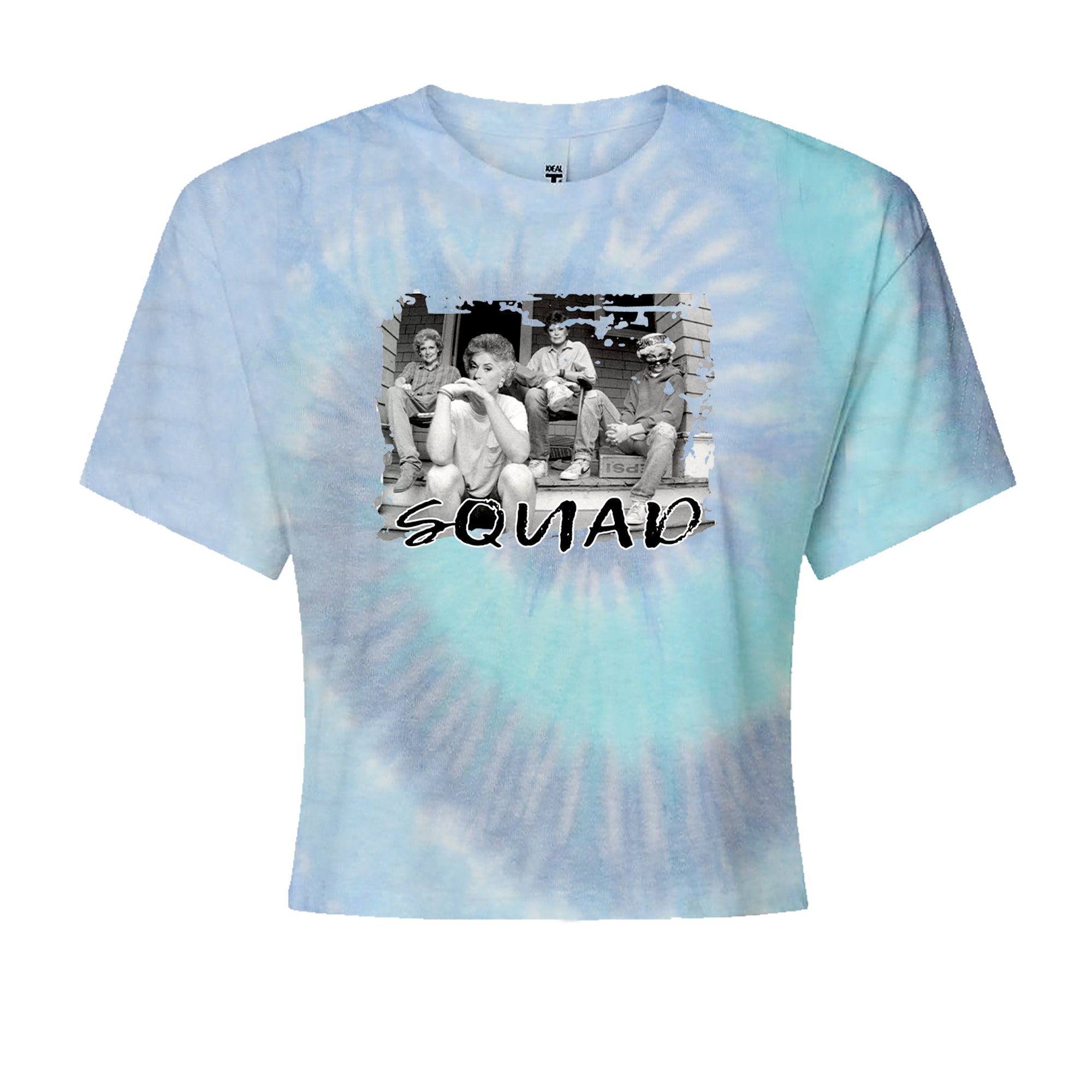 Squad Golden Girls Cropped T-Shirt Blue Clouds
