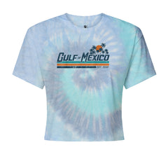 Gulf Of Mexico Established Year 1550 Cropped T-Shirt Blue Clouds