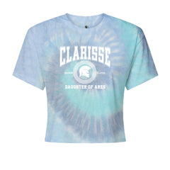 Clarisse Daughter of Ares Battle Ready Cropped T-Shirt Blue Clouds