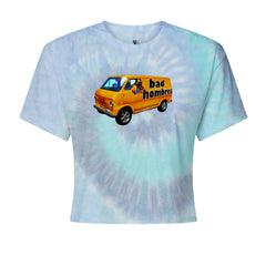 Bad Hombres Van West Chester Band Cropped T-Shirt Blue Clouds