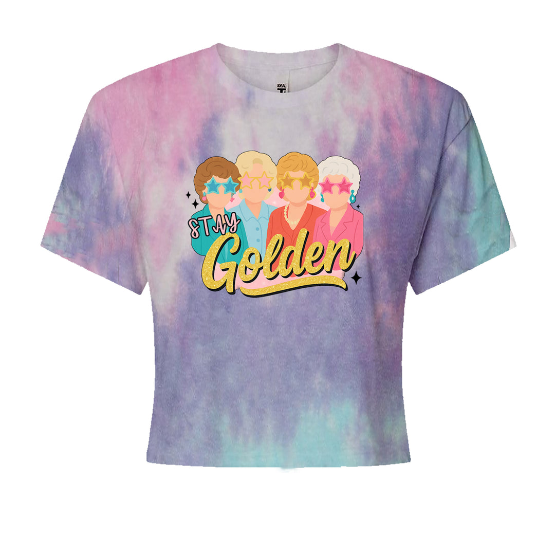 Stay Golden Girls Retro Cropped T-Shirt Cotton Candy