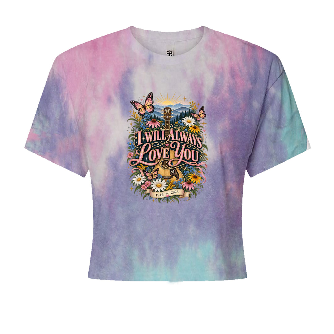 I Will Always Love You Dolly Cropped T-Shirt Cotton Candy