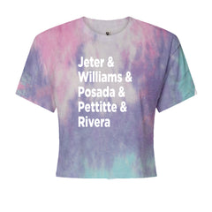 Jeter & Williams & Posada & Pettitte & Rivera Cropped T-Shirt Cotton Candy