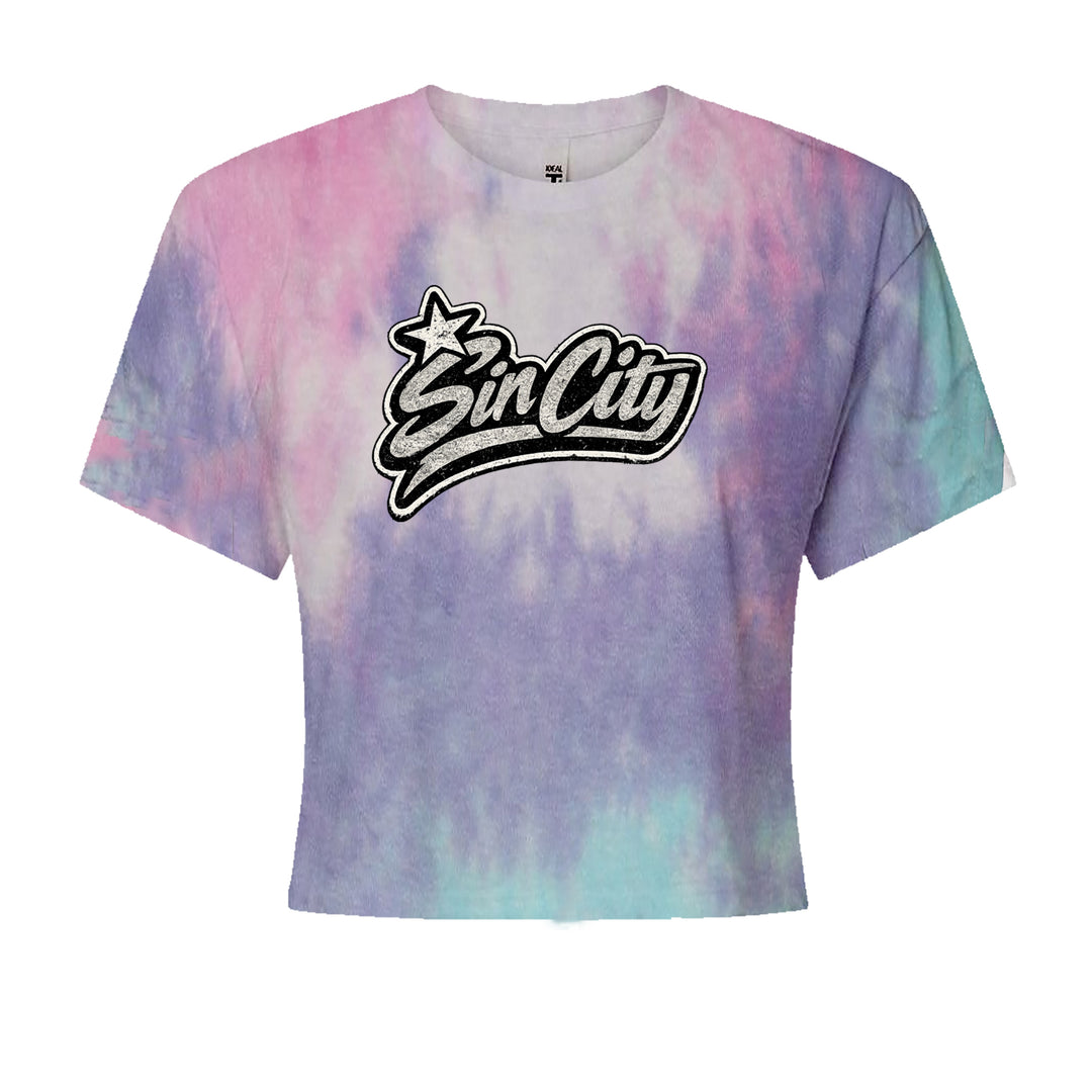 Sin City Vegas Retro Vintage Cropped T-Shirt Cotton Candy
