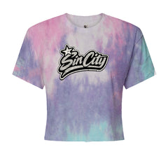 Sin City Vegas Retro Vintage Cropped T-Shirt Cotton Candy