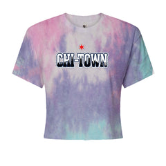 Chicago Chi-Town City Pride Cropped T-Shirt Cotton Candy